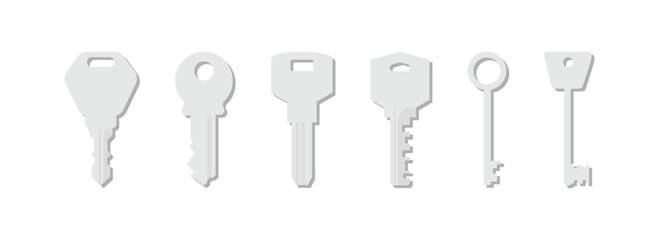 Fototapete - Key icon set. Key icon in trendy flat style isolated on background. Key icon page symbol for your web site design Key icon logo, app, UI.