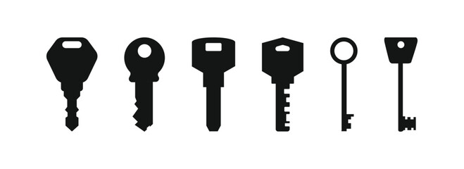 Fototapete - Key icon set. Key vector icon. Key symbol