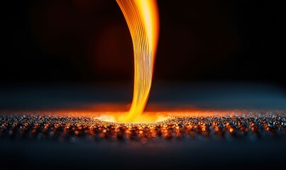 Poster - Golden Flow Abstract