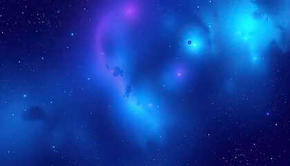 Poster - Vibrant deep space scene featuring nebulous clouds stars and astronomical phenomena