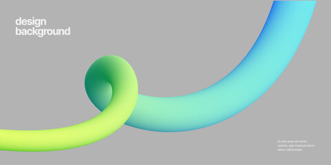 Wall Mural - background with wavy gradient shapes. colorful squiggles gradient lines for poster or cover. vector 