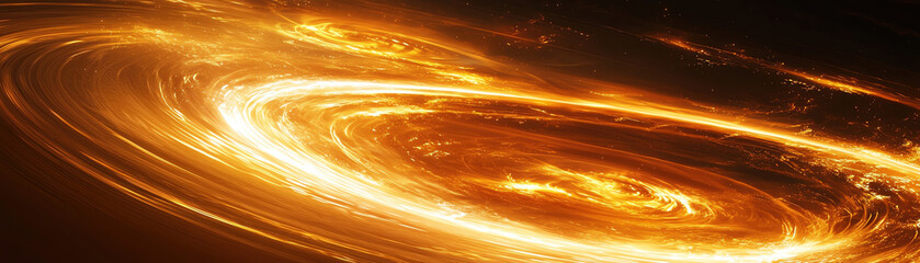 Poster - swirling vortex of golden light and energy, creating dynamic cosmic scene