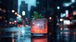 © Polina - A futuristic glowing blue CBD cocktail