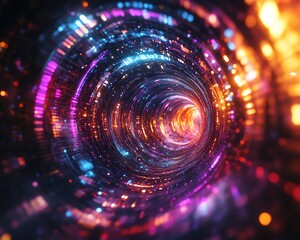 Poster - An abstract digital tunnel