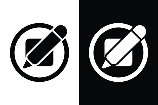 Edit icon vector on White Background ,Vector Art Illustration on white background.