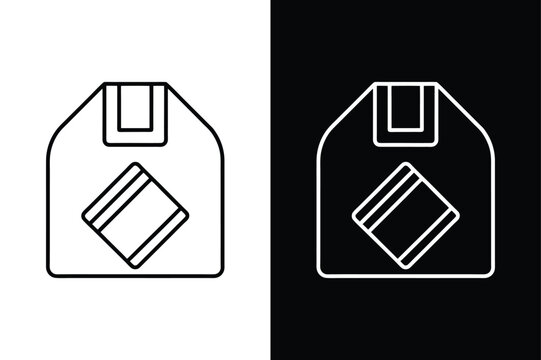 Save icon vector on White Background ,Vector Art Illustration on white background.