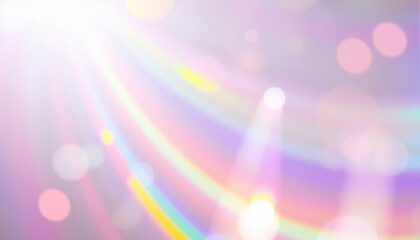 Aufkleber - Dreamy light streams with rainbow hues and bokeh magical ethereal atmosphere