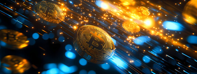 Wall Mural - Bitcoin's Digital Surge