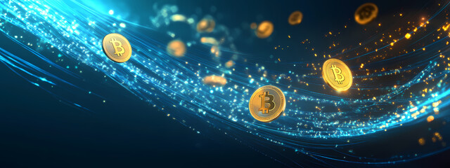 Wall Mural - Bitcoin's Digital Surge