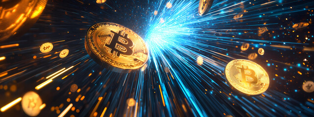 Wall Mural - Bitcoin's Digital Surge