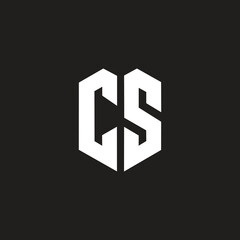 Fototapete - Letter CS or SC logo design modern vector art icon logo design.
