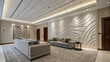 © NOYON_4513 - Modern, Elegant Living Room with Textured Wall Design