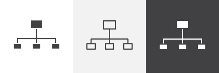 Aufkleber - Sitemap icons in Thin line black color. flat simple vector symbols illustration.