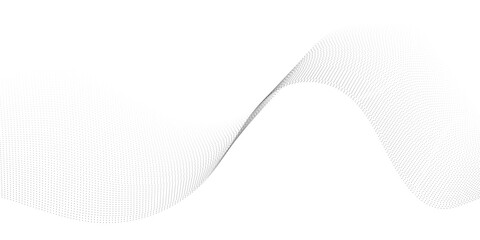 Poster - abstract halftone flowing wavy colorful gradient dots shape isolated on transparent background. digi