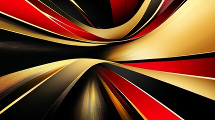 Aufkleber - A high-speed racing design with dynamic red and black speed lines intersecting a golden luxury texture, symbolizing power and prestige