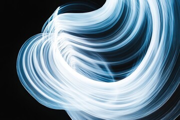 Poster - Abstract flowing light trails swirls against a dark background artistic light painting