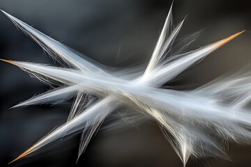 Poster - abstract interplay of wispy elements radiating against a muted dark backdrop