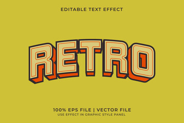 Poster - 3D Editable vector text effect in Retro or Vintage style	