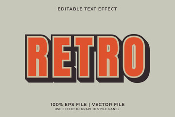 Poster - 3D Editable vector text effect in Retro or Vintage style	