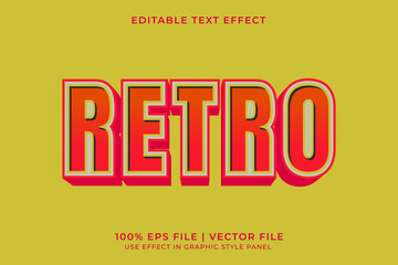 Poster - 3D Editable vector text effect in Retro or Vintage style	