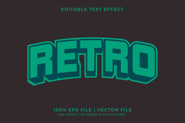 Poster - 3D Editable vector text effect in Retro or Vintage style	