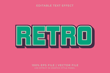 Poster - 3D Editable vector text effect in Retro or Vintage style	