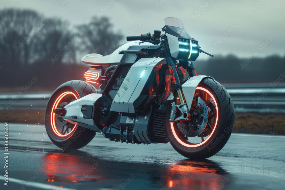 Custom Built Electric Motorcycle with High Performance Battery Pack and ...