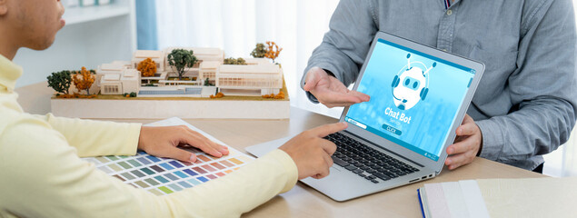 Poster - chatbot software application for brisk online business that automatically reply to customer question