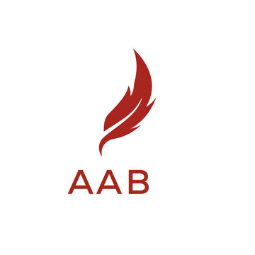 AAB creative minimalist letter logo.