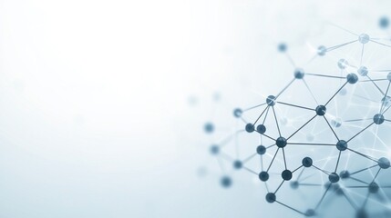 Poster - Gently interconnected nodes create a minimalistic design that emphasizes a modern network concept, set against a soft background