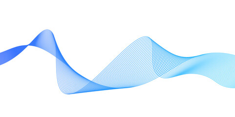 Poster - abstract background with blue wave lines on white.thin line wavy abstract vector background.abstract