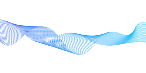 Poster - abstract background with blue wave lines on white.thin line wavy abstract vector background.abstract