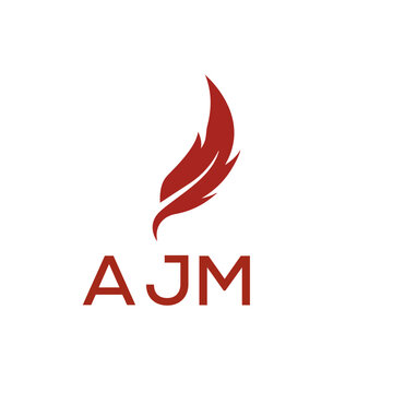 AJM creative minimalist letter logo.