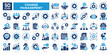 © pojok_d - Change management icon collection set, including leadership, strategy, adaptation, teamwork, and process improvement. Ideal for presentations, infographics, and business materials.