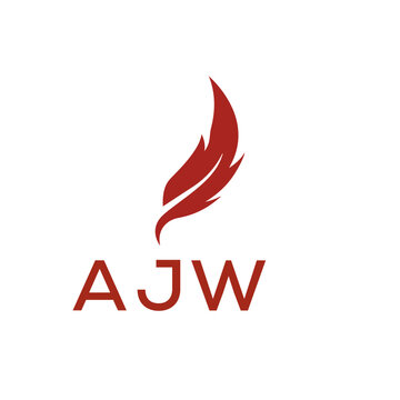 AJW creative minimalist letter logo.