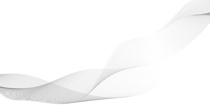 Geometric technology round shape black gradient curve shape isolated on white background, white and black background with white lines, Abstract black smoke swirls over white background.