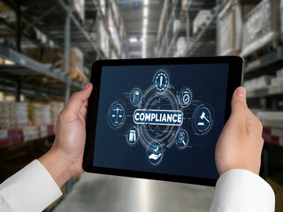Poster - compliance system for modish online corporate business to meet quality standard