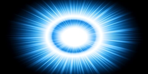 Poster - A Blue Energy Portal with Radiant Emanations and an Orbital Aura
