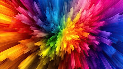 Poster - A breathtaking swirl of neon color waves dynamically mixing in a striking abstract scene.