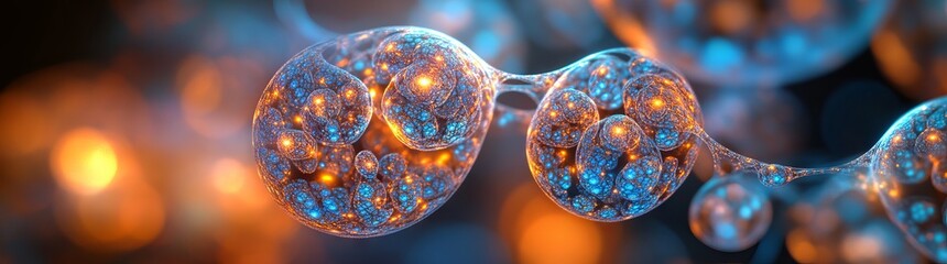 Poster - a lively representation of streaming energy, with radiant orange and blue colors blending over a dar