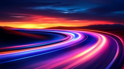 Poster - an energetic abstract artwork with dynamic lines in blue and red tones, conveying movement and vigor