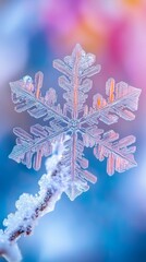 Poster - An intimate capture of glittering pink crystals, twinkling against a vivid, warm background, emphasizing their intricate patterns and radiant reflections