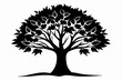 © Pinak - tree line art silhouette vector illustration
