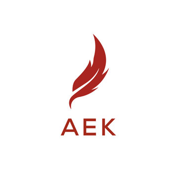 AEK creative minimalist letter logo.