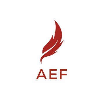 AEF creative minimalist letter logo.