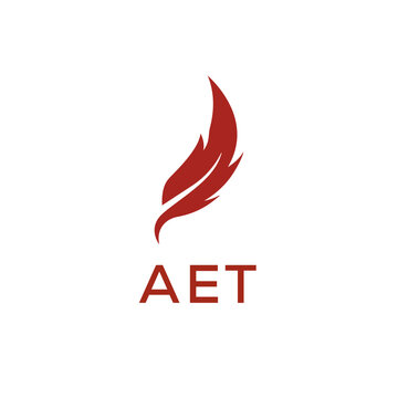  AET creative minimalist letter logo.