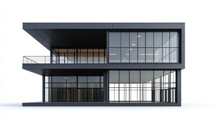 Poster - modern architectural marvel: a sleek, contemporary building showcases innovative design with expansi