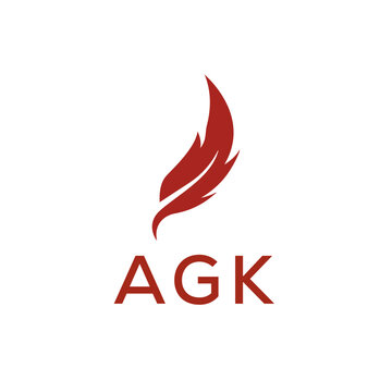  AGK creative minimalist letter logo.