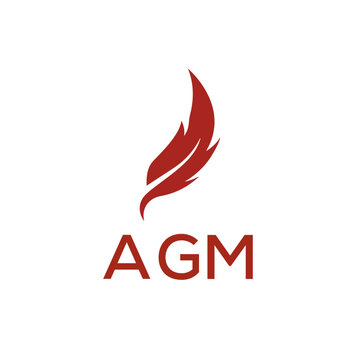  AGM creative minimalist letter logo.