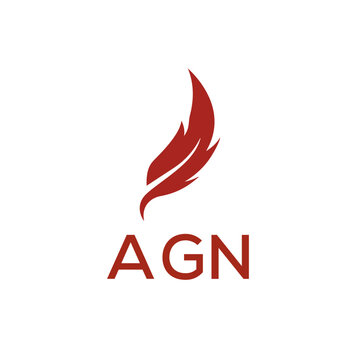  AGN creative minimalist letter logo.